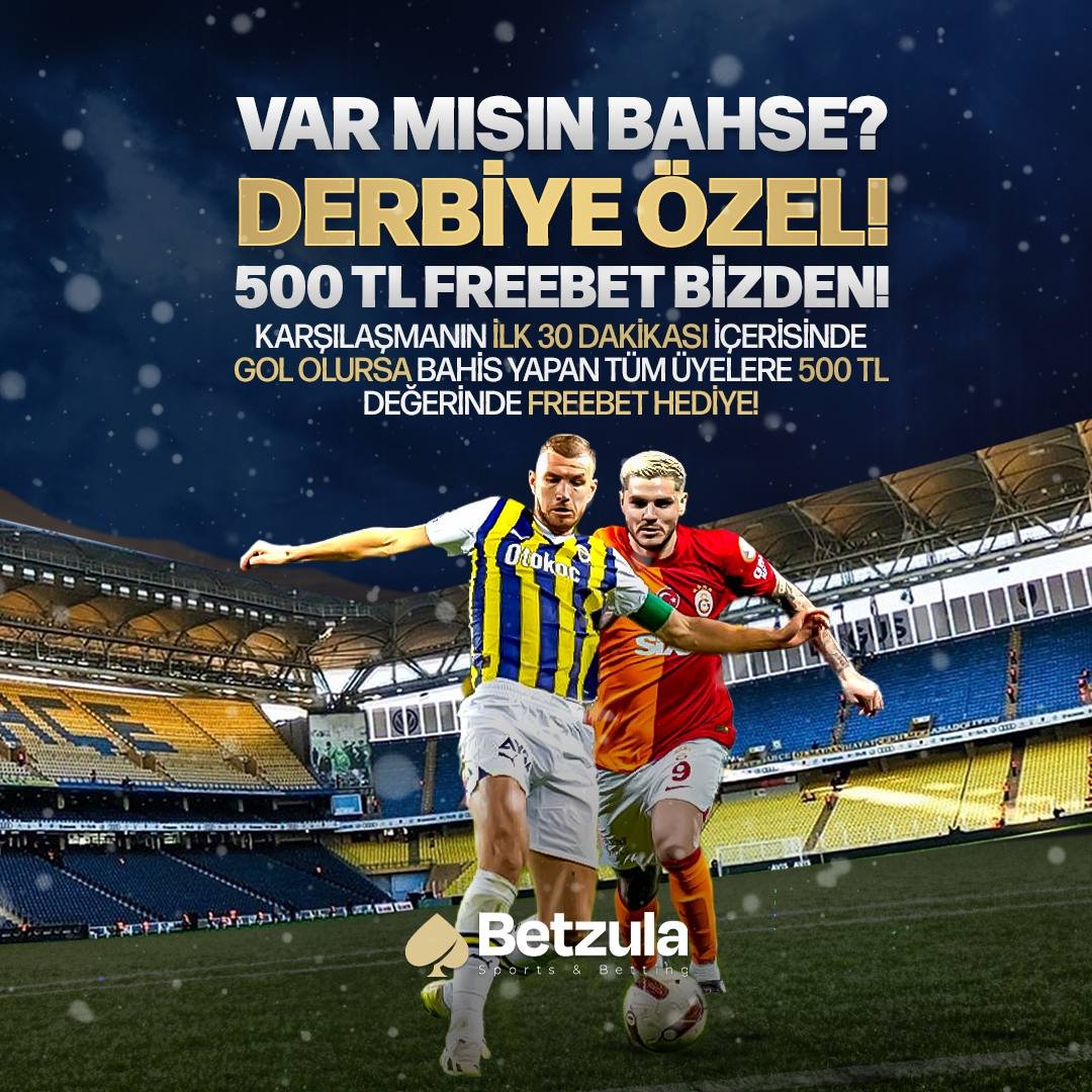 🌟 500 FREEBET BİZDEN 🌟 🇹🇷 #Fenerbahce - #Galatasaray 🇹🇷 ✔️ Derbiye özel 500 Freebet bizden , hemen bahsini al kazancını katla ! 🖱   t2m.io/betzulacom
