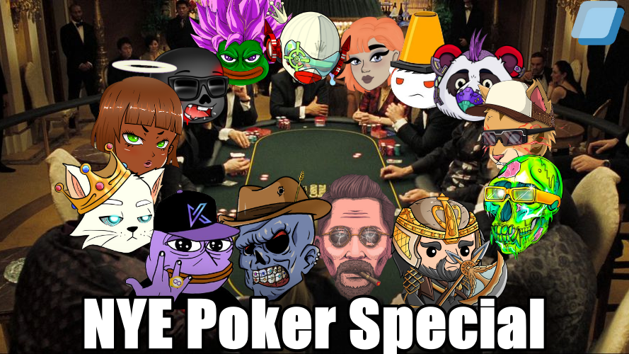 BrozoNFT's tweet image. 🎉NYE POKER SPECIAL 🎉

📅UTC: 4pm, Sat, 30 Dec 
🏆$800 PRIZE POOL 

15 Multichain NFT, Defi, &amp;amp; Infrastructure communities will gather to find out who is the best in poker &amp;amp; win from a huge prize pool!
 
Happy Holidays!🎄

⚔ FTC!⚔️