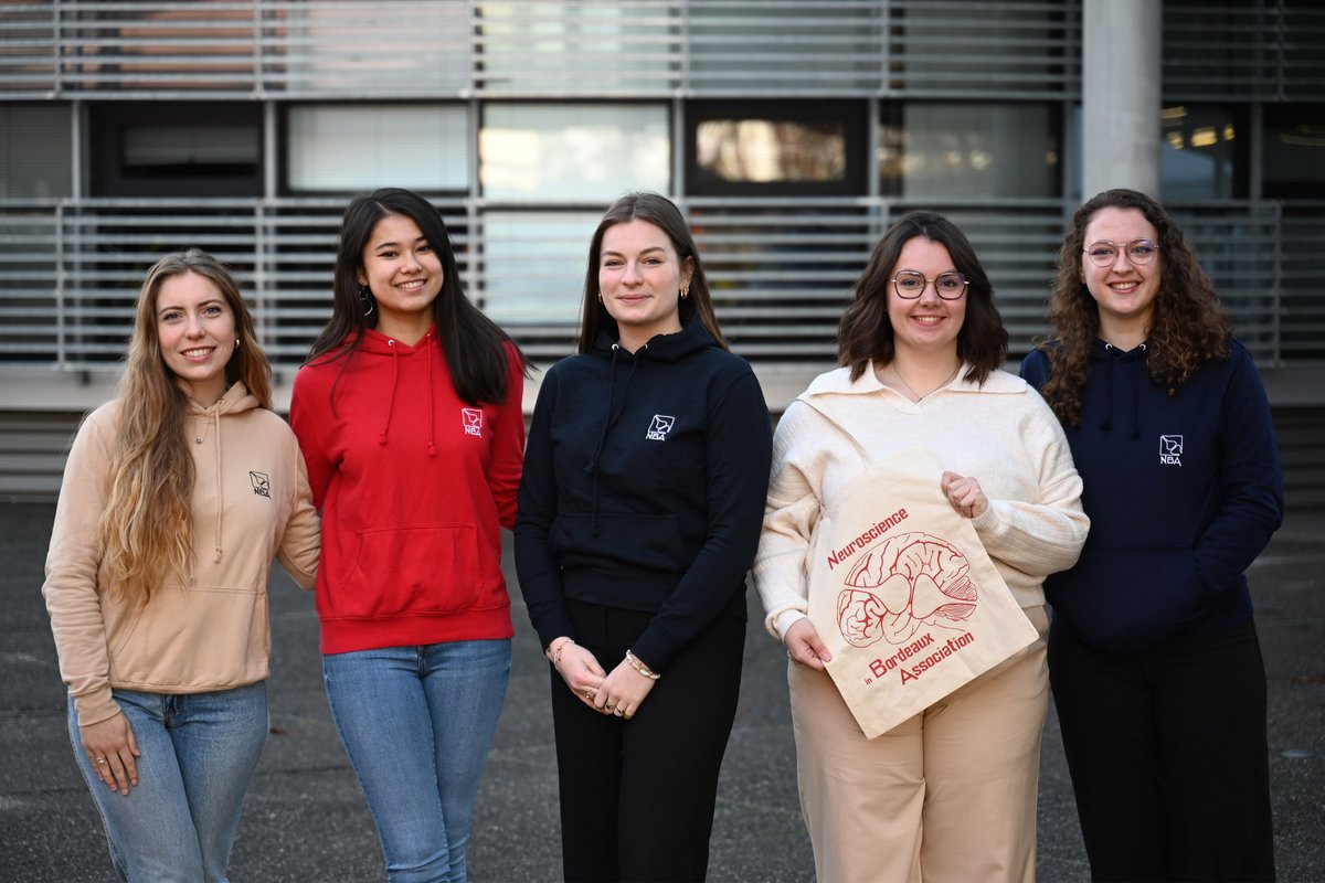Neuroscience in Bordeaux Association (@asso_nba) on Twitter photo ✨The 2023-2024 NBA office!✨
From left to right
- Mathilde Pain : Co-Secretary (PhD student)
- Angélie Giraud : Vice-President (M1 student)
- Emma Perrot : President (PhD student)
- Eva Bentejac : Secretary (M2 student)
- Sarah Maquarez : Treasurer (M2 student)
📸<a href="/Neuro_Bordeaux/">Bordeaux Neurocampus</a> ✨The 2023-2024 NBA office!✨
From left to right
- Mathilde Pain : Co-Secretary (PhD student)
- Angélie Giraud : Vice-President (M1 student)
- Emma Perrot : President (PhD student)
- Eva Bentejac : Secretary (M2 student)
- Sarah Maquarez : Treasurer (M2 student)
📸<a href="/Neuro_Bordeaux/">Bordeaux Neurocampus</a>