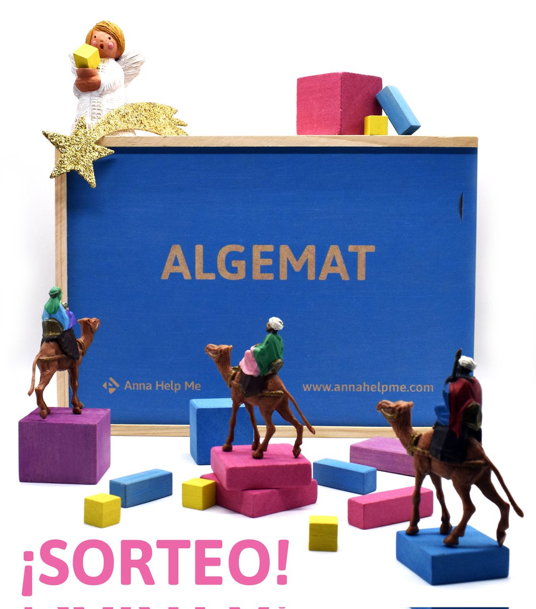 ¡Sorteamos un Algemat para que el 2024 podamos enseñar álgebra con material manipulativo! ¿Cómo participar? 1️⃣ Seguirnos 2️⃣ Dar retweet ¿Aún no sabes qué es el Algemat? Entra en nuestra página web y conoce nuestro proyecto para trabajar las matemáticas.