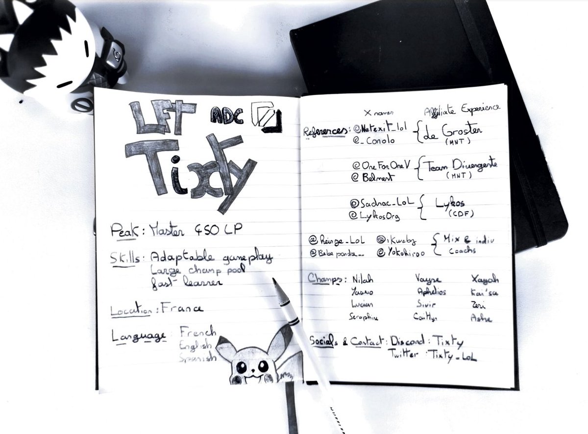 Tixty_lol's tweet image. Je remets mon Lft au cas où, mes derniers TO n'ont pas donné suite, je veux juste progresser et devenir meilleurs, je peux fournir des POV ou plus d'info en MP. 

Je vous remercie d'avance ceux qui reposeront. Je vous mets mes contacts en réponse. 

PS : full Time atm