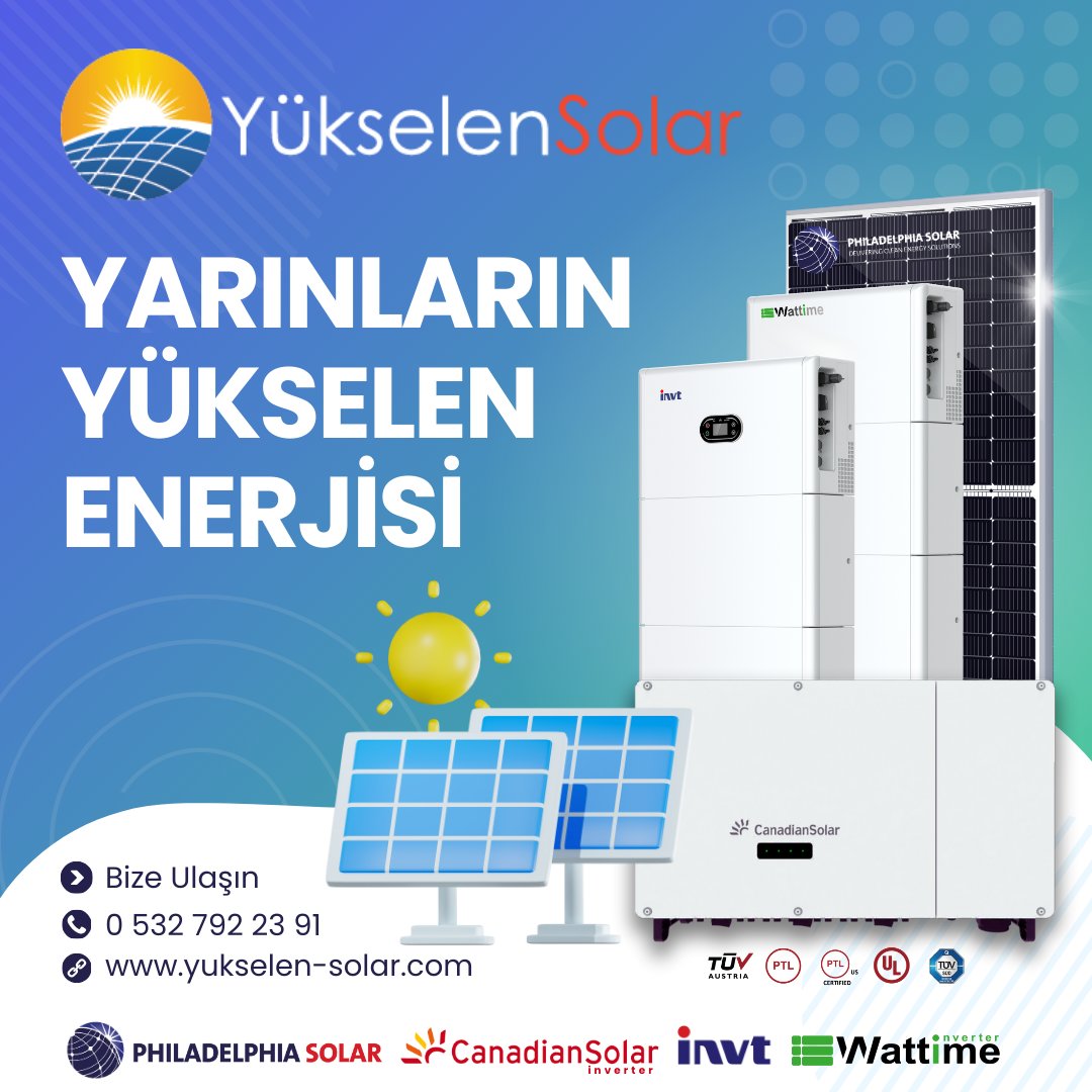 Yarınların Yükselen Enerjisi

-Dünya standartlarında güneş panelleri
-Üstün verimli invertörler
-Akıllı enerji depolama sistemleri

Ürünlerimiz hakkında ayrıntılı bilgi için web sitemizi ziyaret edebilir veya bizleri arayabilirsiniz.

yukselen-solar.com
+90 532 792 23 91