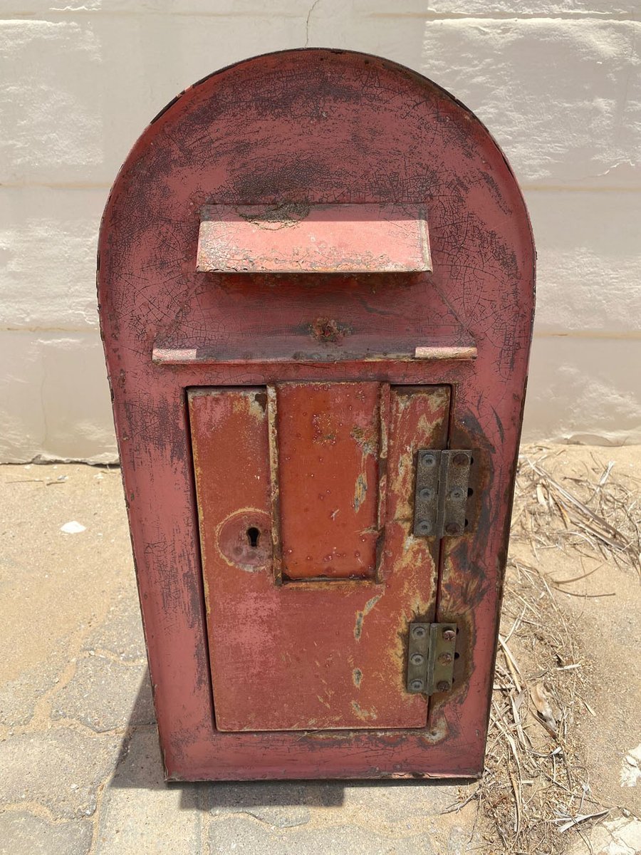 I'm not sure if this is actually in service, it doesn't seem like it from its positioning and the state it's in. #postbox at airport in Namibia, sent in today by a friend from an old workplace from a number of years ago. #postboxsaturday