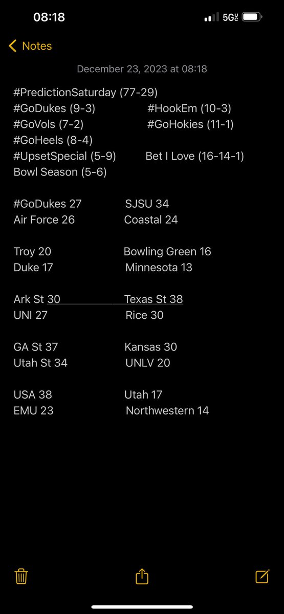 JustinWTarbell's tweet photo. #PredictionSaturday #BowlSeason #FirstBowlGameEver #GoDukes https://t.co/eomrfvgwEP