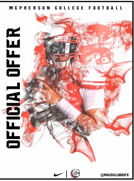 Blessed to receive an offer from McPherson college! @coach_cotton_19 @BrandonC_Carr @BigFu757 @CoachGibson_2 @DerekShedrick @yosloading1 @Santonyo9