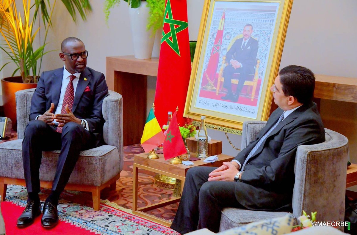 AbdoulayeDiop8's tweet photo. En marge de la réunion ministérielle de concertation dans le cadre de l’initiative de Sa Majesté le Roi Mohammed VI pour favoriser l’accès des pays du Sahel à l’Océan Atlantique, j’ai eu, ce samedi 23 décembre 2023 à Marrakech, un entretien cordial et fraternel avec mon Homologue marocain, Son Excellence Monsieur Nasser BOURITA, sur des questions bilatérales et sous régionales d’intérêt commun.