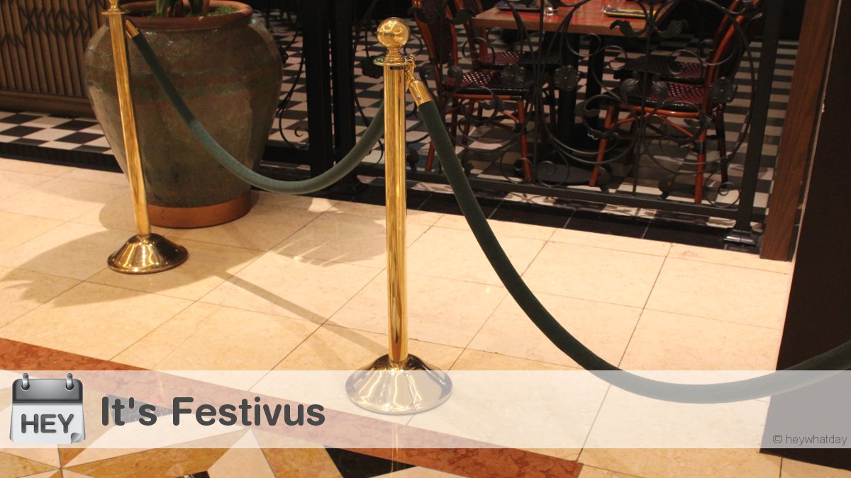 HeyWhatDay's tweet photo. It's Festivus! 
#MetalPole #Festivus #Festivus2023 https://t.co/aMoYVn95hN