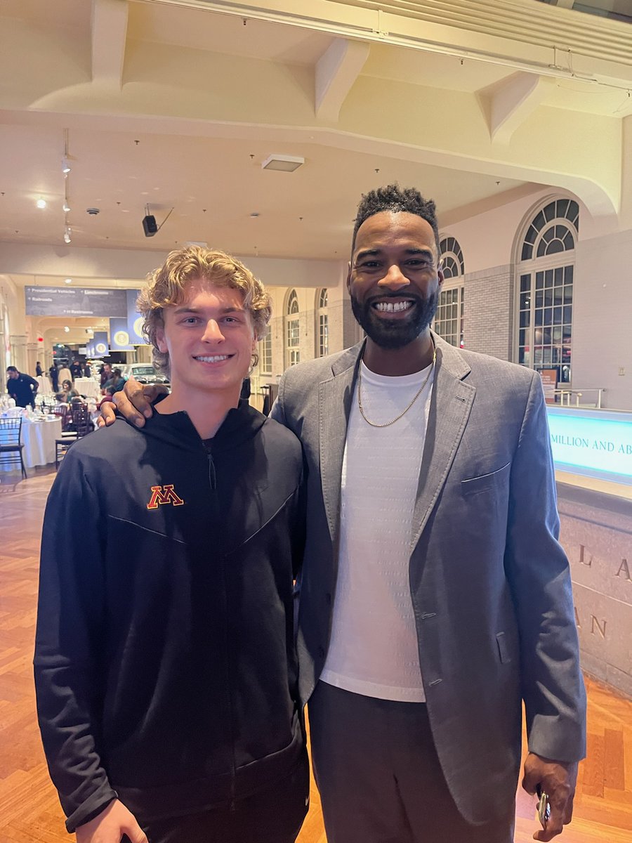 ElkRiverElksFB's tweet photo. Our Cade Osterman with "Megatron" Calvin Johnson in Detroit! https://t.co/7nsg6wKywt