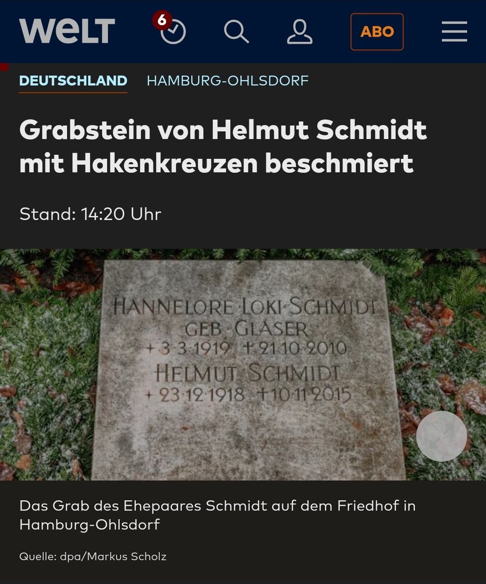 Ausgerechnet bei #HelmutSchmidt - einem Ausnahmepolitiker und Vorbild weit über #Hamburg's und auch den deutschen Grenzen hinaus!

Männer von seinem Format sind in der Politik leider nicht mehr vorhanden.

Bin sehr gespannt, ob der oder die Täter gefunden werden und welchen