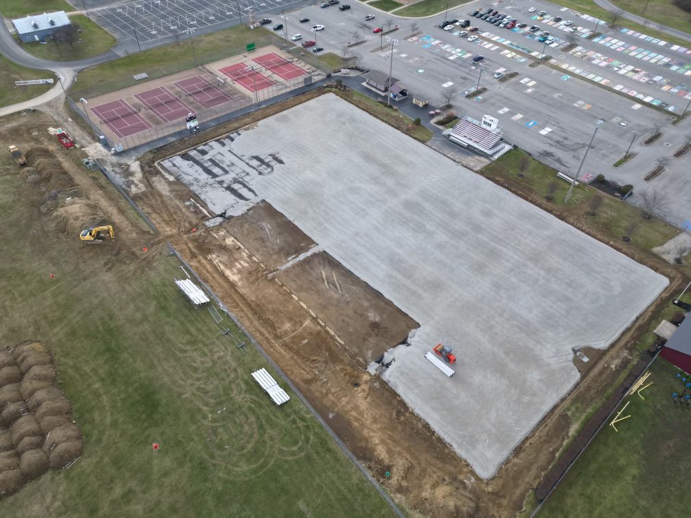 🚧🚧🚧 Check out the latest progress of the future home of Lebanon Lacrosse, Soccer, Youth Football and other events and initiatives on the LHS campus. Coming this Spring! #Turf #OneTownOneTeam