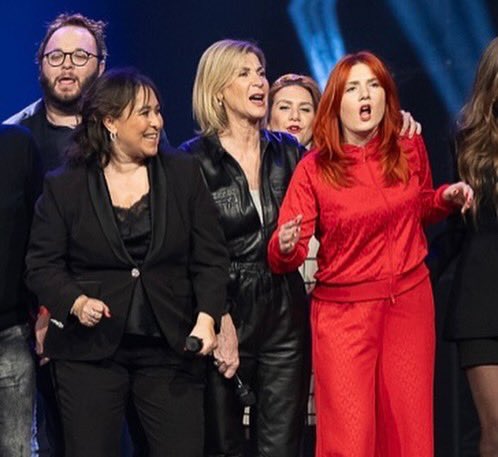 JeremySebbane's tweet photo. Sur la scène du Palais des Congrès avec @PascalElbe @MicheleLaroque , Adeline Toniutti et @s_sebbane!
#Tsedaka #aqoc #Staracademy https://t.co/ARuVgzN8YZ