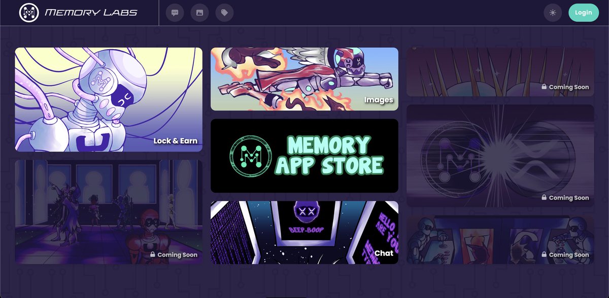 MEMORY LABS 

SOME CURRENT MEMORY LABS UPDATES TO COME IN THE NEAR FUTURE

XBOT CHAT - UPDATED TO GPT-4 TO INCREASE INPUT &amp; OUTPUT CAPABILITIES AND REAL-TIME DATA.

XBOT IMAGE - UPDATED TO DALL•E-3 TO INCREASE INPUT/OUTPUT CAPABILITIES. 

LOCK &amp; EARN - POSSIBLY OFFER SERVICE TO