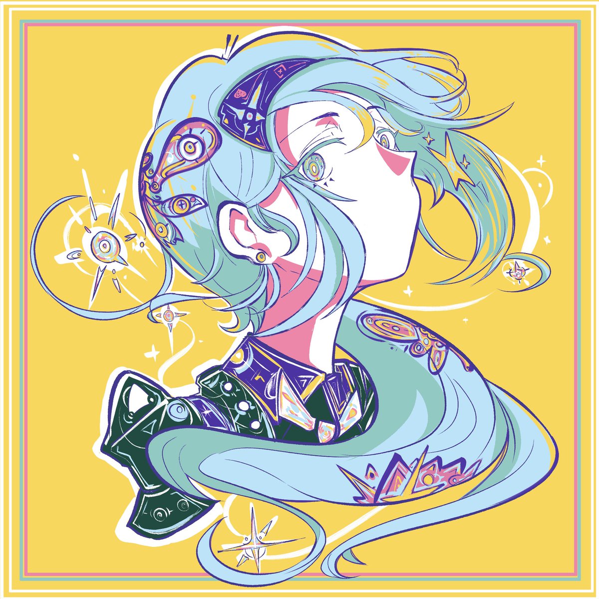 Stella_27M's tweet photo. #283_SQ6C
【彗星・蜻蜓】
Slices of starlight landed on your chest 
［使用カラー］
#B3E5FC / #FFD740 / #FF80AB / #80CBC4 / #004D40 / #512DA8 https://t.co/LOSqGJOUiQ