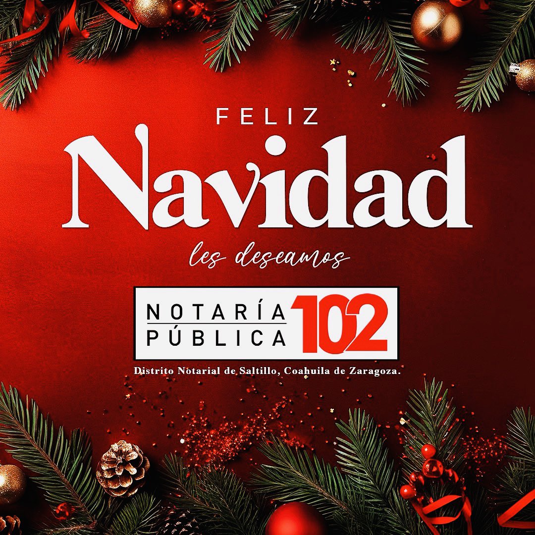 notario_102's tweet photo. Les desea felices fiestas 2023!!🌲🌲🌲 https://t.co/w0RZbRGl4o