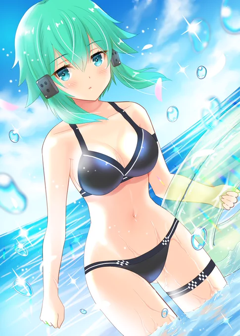#くそ寒いので水着絵を貼る 