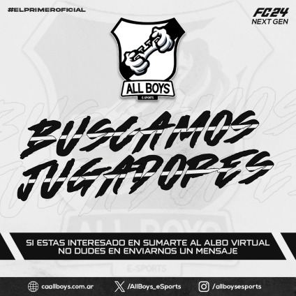 AllBoys_eSports's tweet photo. ¡ VENITE AL ALBO !🎮

SEGUIMOS CON LAS PRUEBAS  🤍🖤

🔎Salimos en la búsqueda de jugadores con Experiencia en 1ra o 2da division en las siguientes posiciones:

-Gk🧤🐙
-DFC (LIBEROY STOPPER) 🥊🪓
-Volantes⚡️⚖️
-MCD y MC 🧠🫁

#ElPrimerOficial⚪⚫ https://t.co/DikE4npgQW