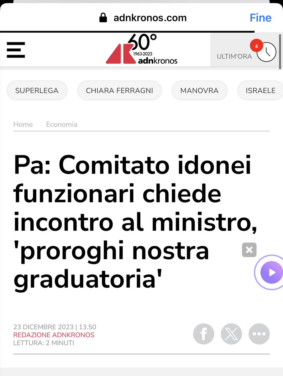 Chiediamo un incontro con il Ministro <a href="/PaoloZangrillo/">paolo zangrillo</a>. Gli idonei sono un capitale umano e sono una risorsa per la PA

adnkronos.com/economia/pa-co…