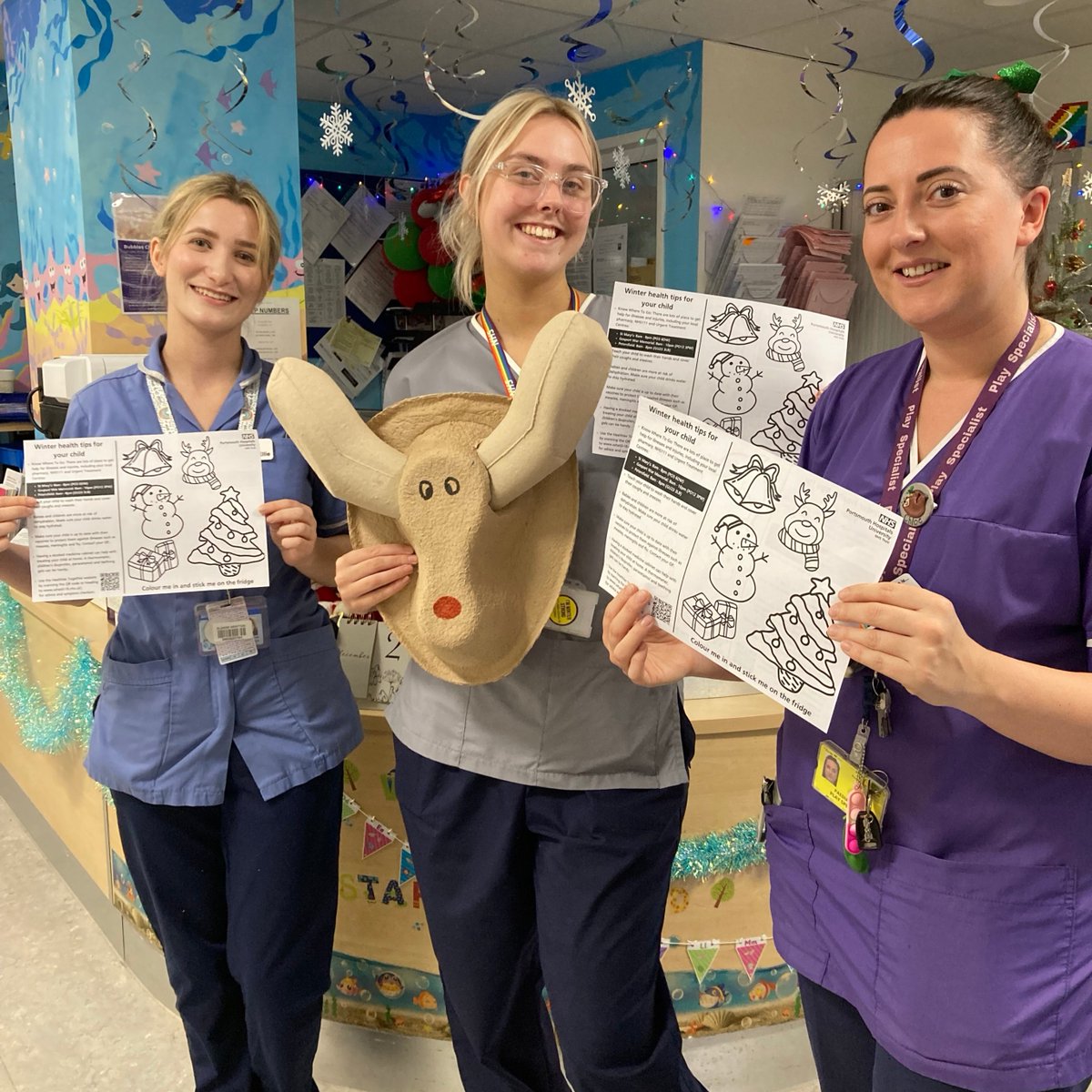 Thank you to our wonderful Paediatrics team who are sharing some winter health tips for children.

You can find the health tip colouring sheets in across our Children's departments or download for free from our website - porthosp.nhs.uk/about-us/keepi…

#KnowWhereToGo