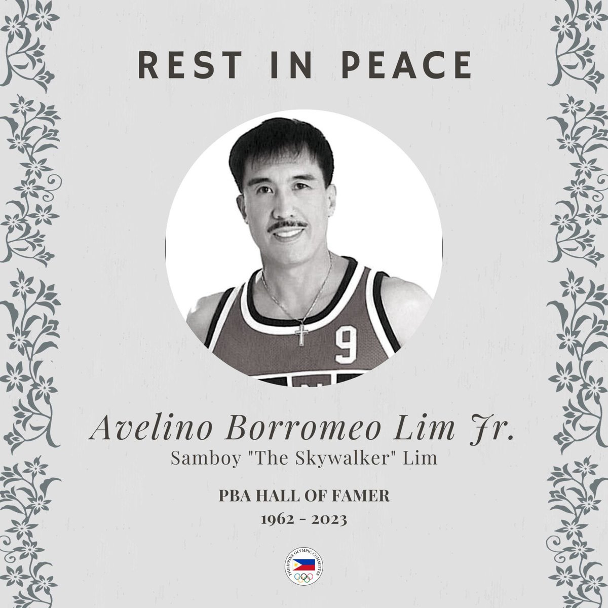 In memory of PBA legend Samboy Lim: A trailblazer on the court, a hero in the hearts of fans. Now you're truly walking in the sky, forever etched in the heavens of basketball lore.  #RememberingSamboyLim