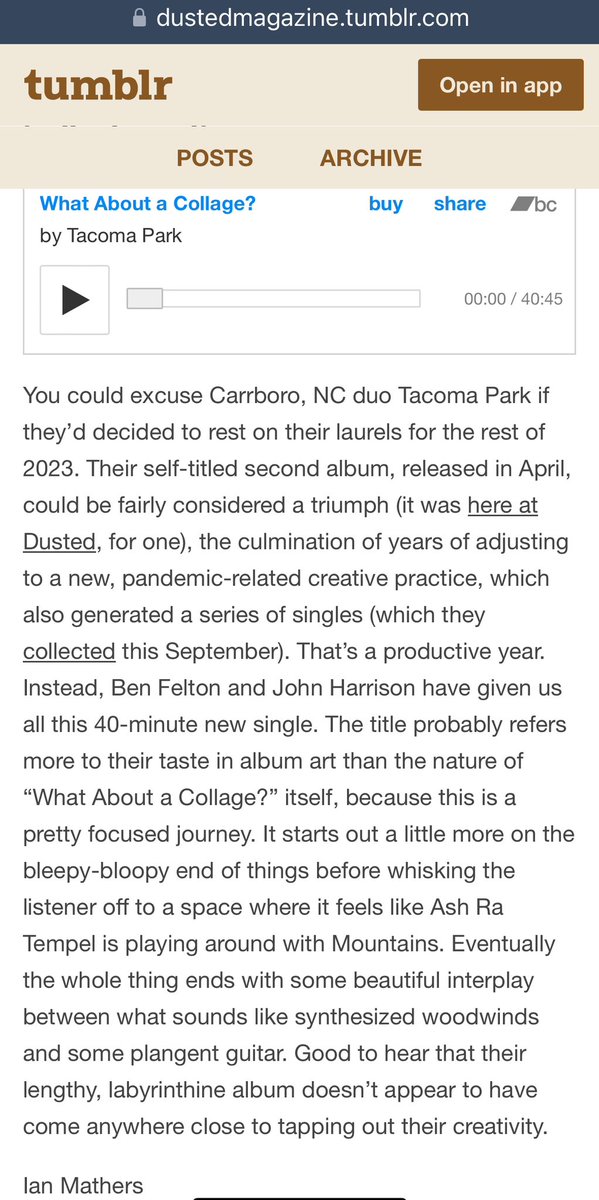 New single in Dusted. 
dustedmagazine.tumblr.com/post/737430041…