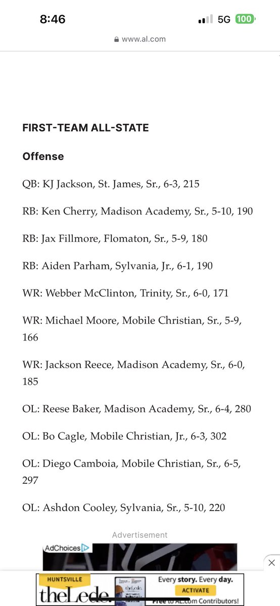 #AGTG first team all state runningback. Appreciate all my teammates and coaches for the help along the way!!