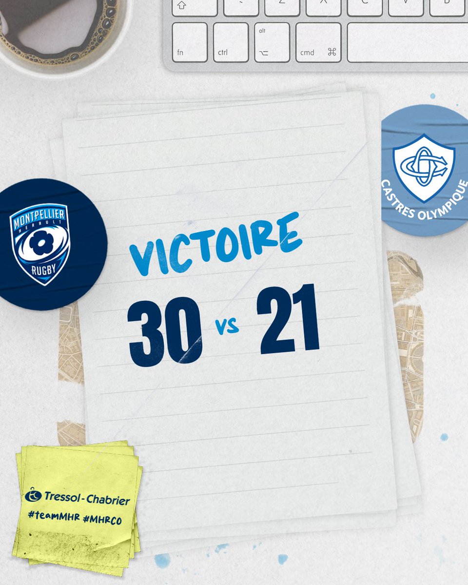 MHR_officiel's tweet image. 𝐕𝚰𝐂𝐓𝐎𝚰𝐑𝐄 !!

Nos Cistes s'imposent face au Castres Olympique et les empêchent lors de la dernière action d'aller chercher le bonus Offensif ! 

#teamMHR #MHRCO
