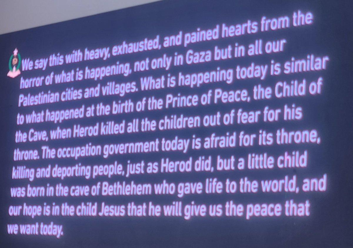 Strong words from the mayor of Bethlehem Hanna Hananiyah today in Bethlehem