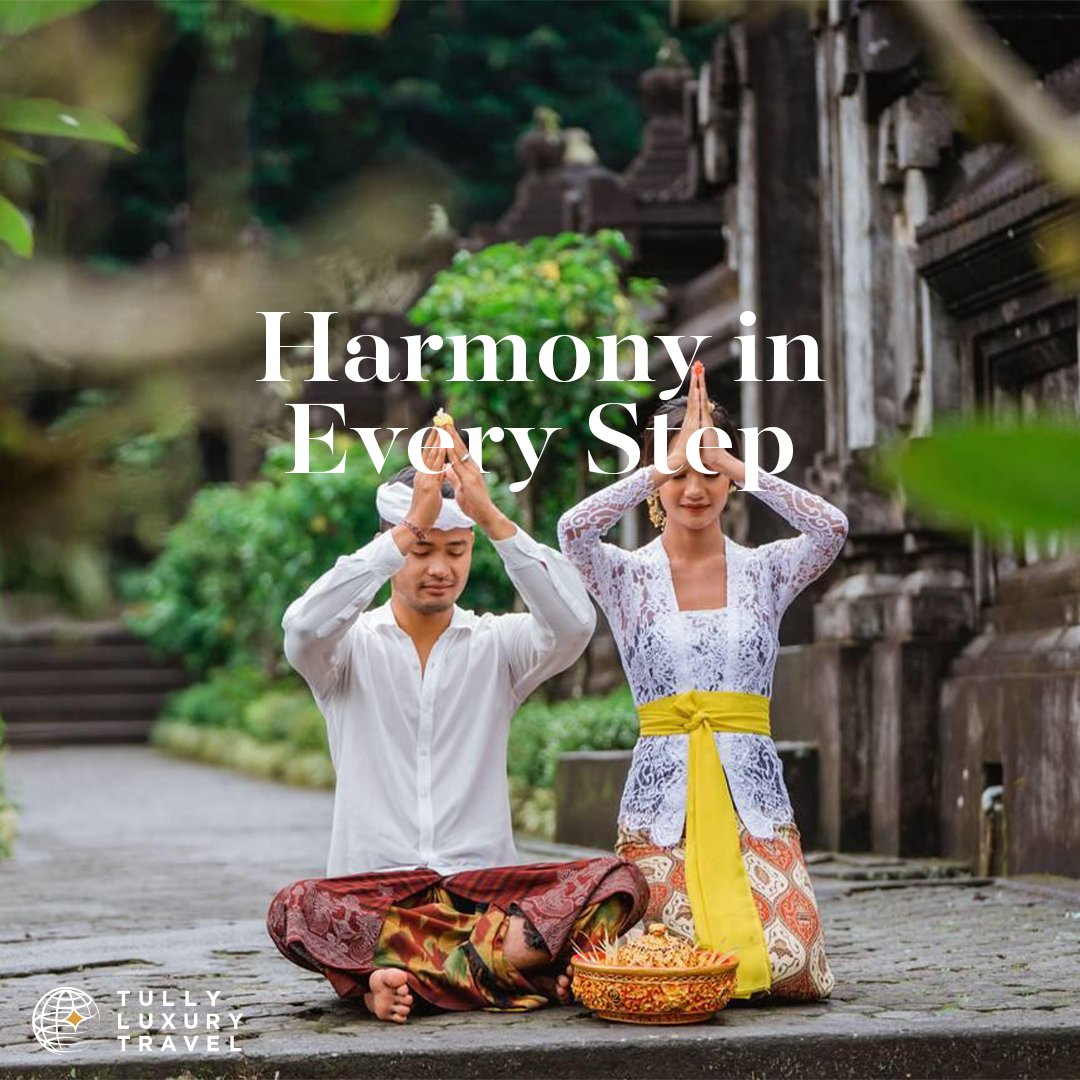 Discover Bali's 'Tri Hita Karana'. A journey of harmony with nature, others, and self. #BaliHarmony #ReflectiveJourney