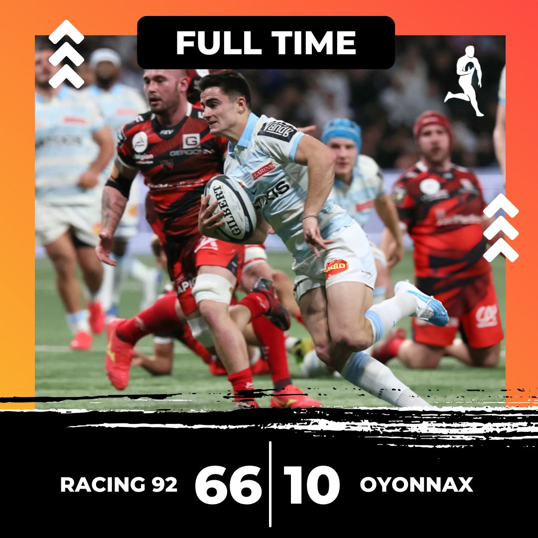 After a slow start to the game Racing 92 came back in the 2nd half to seal off a convincing victory. #R92OYO For all the stats and insights📲 onelink.to/2ys565