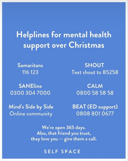 Just leaving this here for anyone finding Christmas difficult. Please never forget, those around you would rather hear your troubles than bury you, trust me on that. The Refuge helpline number is 08082000247 and open 24/7. Keep going. We’ll get those Tory bastards out in 2024.