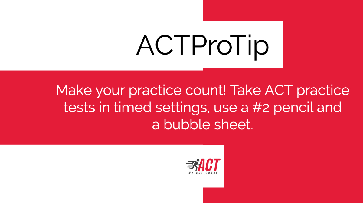 Make your practice count! Take ACT practice tests in timed settings; use a #2 pencil and a bubble sheet. #actprep #satprep #testprep #tutoring #act #sat #collegeprep #education #highschool #collegeadmissions #acttest #ACTProTip