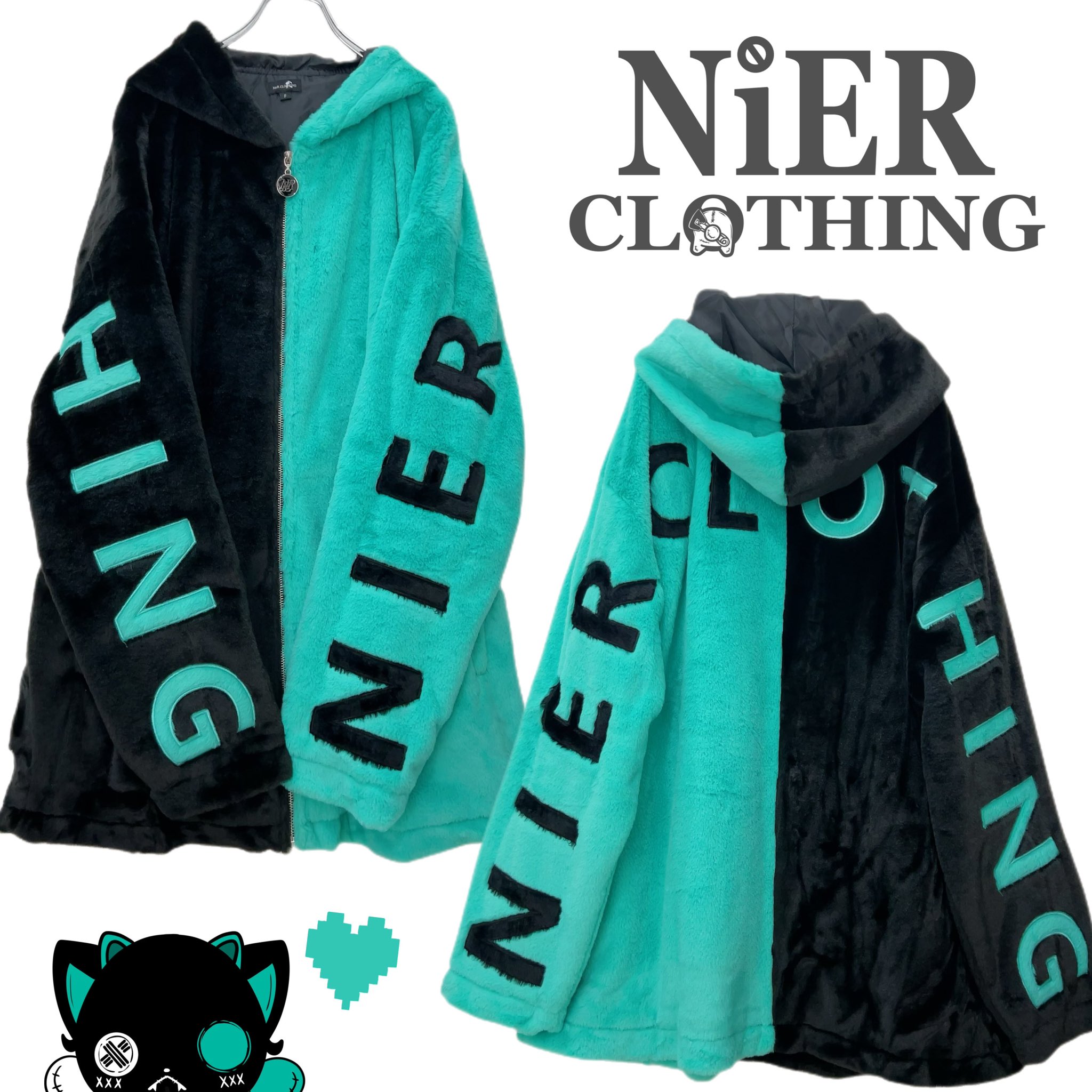 NIER CLOTHING ふわもこTWO-TONE ZIP OUTER