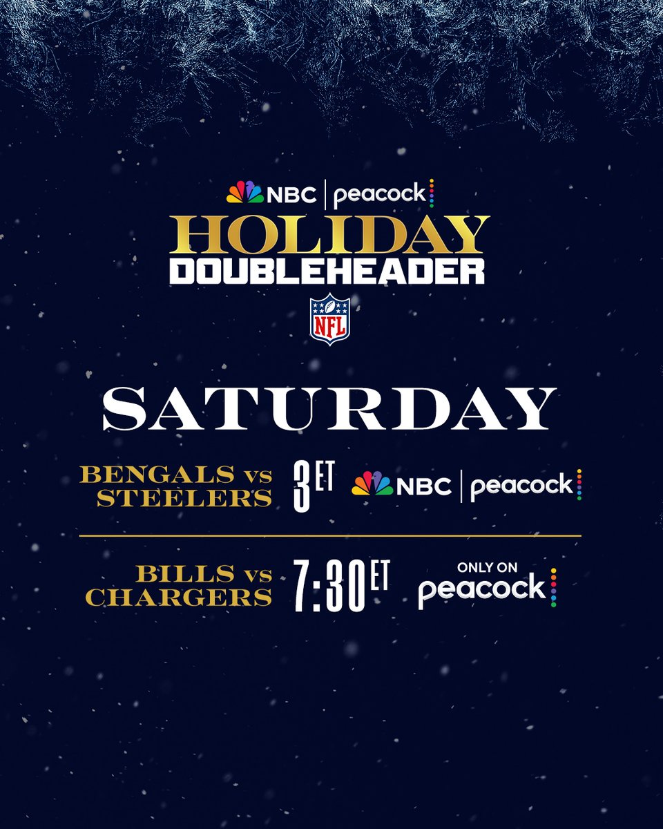 Starting the holidays with an NFL doubleheader!