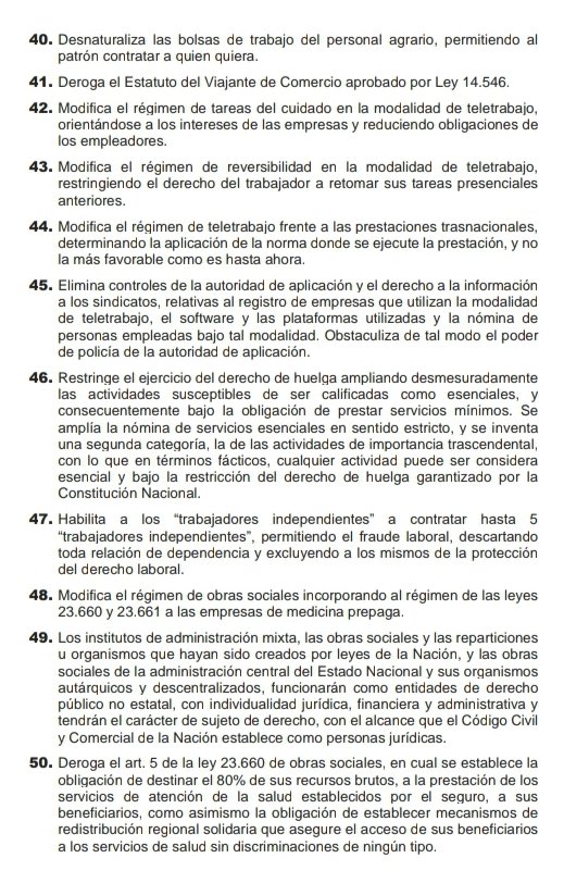 CgiBNABsAs's tweet photo. Puntos centrales de la reforma laboral. #LaPatriaNoSeVende #ElNacionNoSeVende https://t.co/NySk5bONip