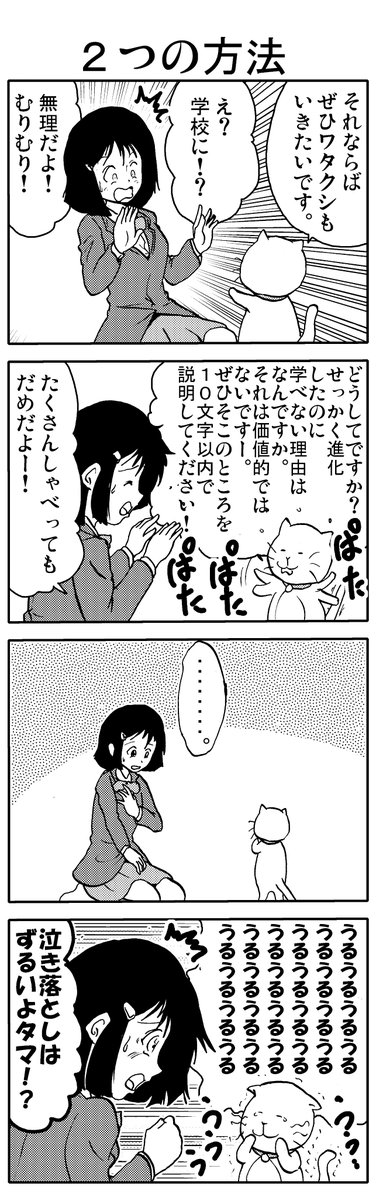 うちのタマが「進化」しました。⑮  ※ どうしても「学校」いきたいタマの話   #猫 #漫画が読めるハッシュタグ
