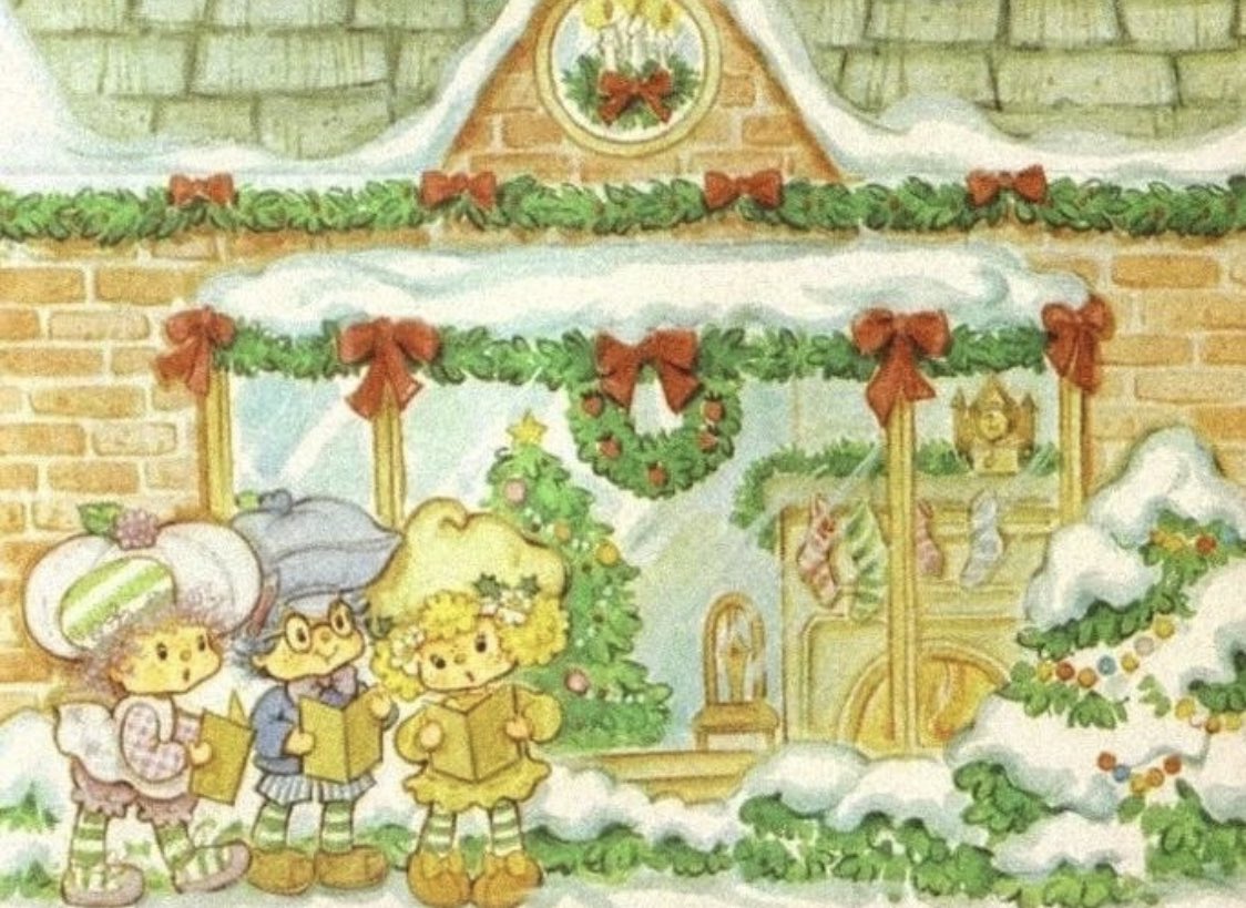 ArtCelineLove's tweet image. christmas in strawberry shortcake🎄🍓