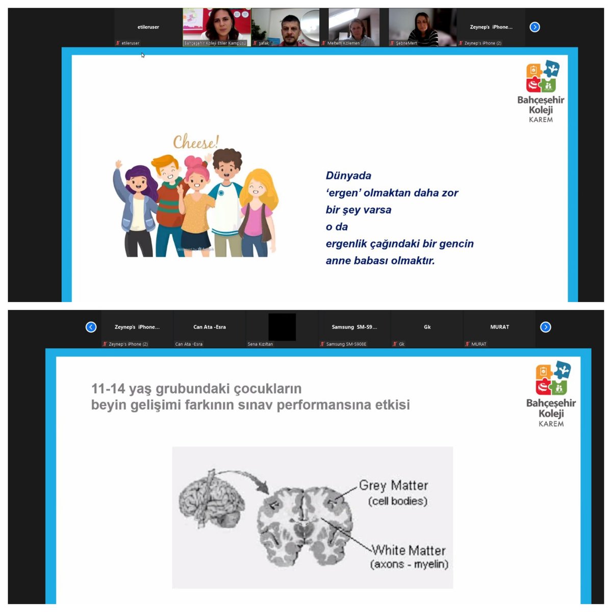 8. Sınıf velilerimizle "Sınava Hazırlanan Bir Gencin Ebeveyni Olmak" seminerimiz gerçekleştirdik. ❤️💙