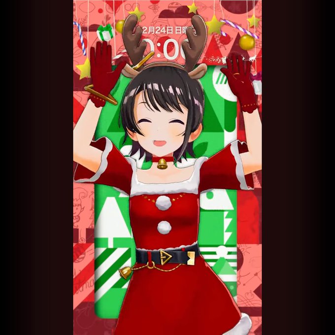 「merry christmas red dress」 illustration images(Latest)