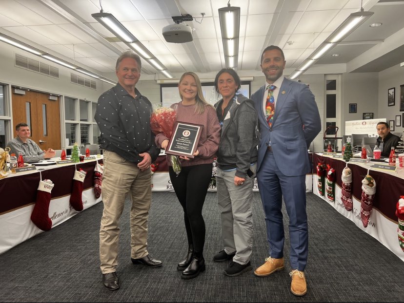 Proud to have celebrated one unsung hero of our organization who has tackled the exponential increase in our athletic department with care and professionalism. Congrats to our Athletic Trainer, Caryn French for being the 2023 #BectonsBest ESP of the Year 👏🏽🐾<a href="/BectonAthletics/">Wildcats</a>