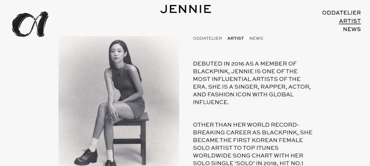 ODDATELIER (OA) ist ein Label, das im November 2023 von der Künstlerin JENNIE gegründet wurde. ODDATELIER BY JENNIE #ODDATELIERByArtistJENNIE #블랙핑크 #블랙핑크제니 #BLACKPINK @BLACKPINK