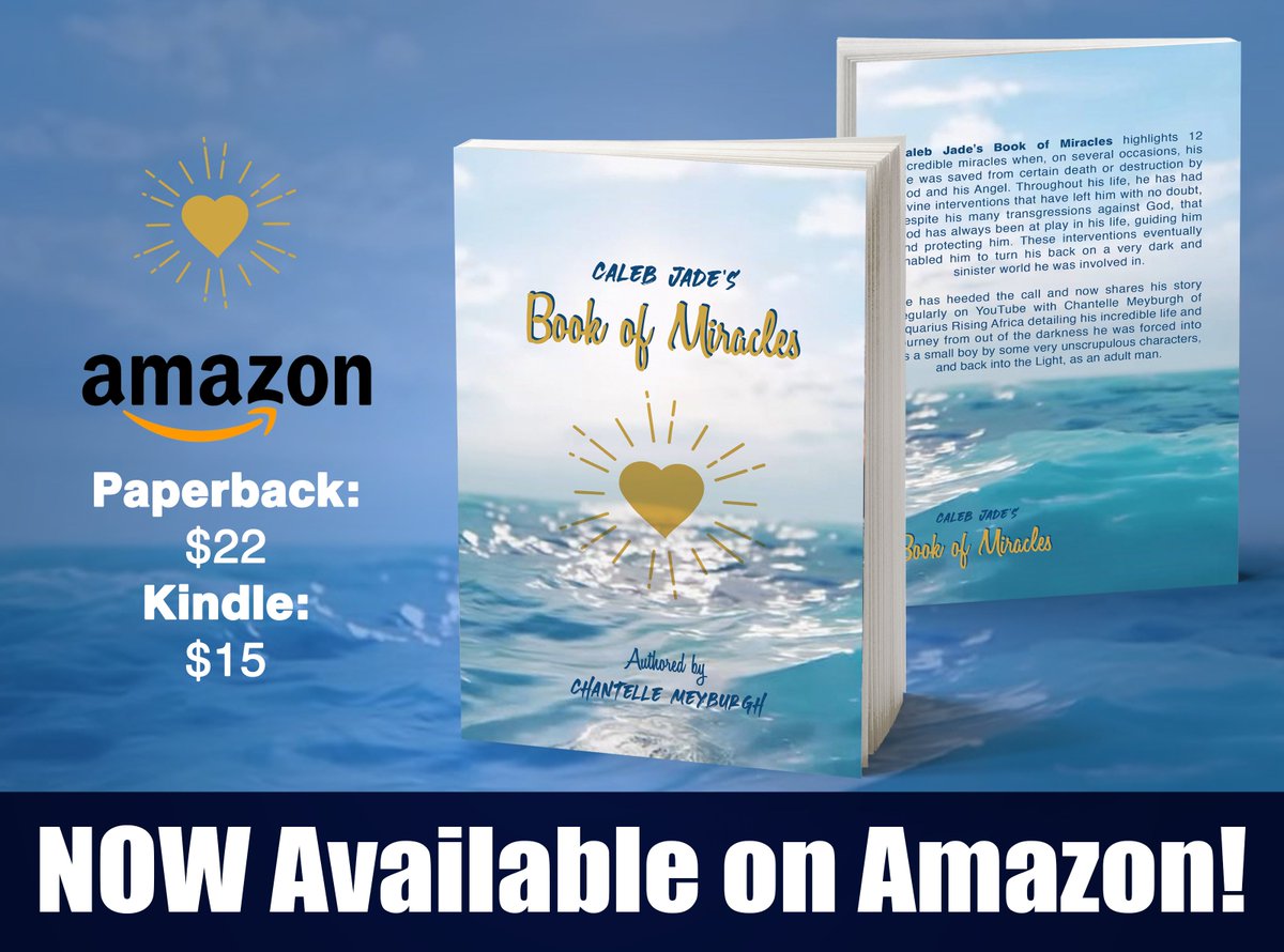 rising_ara's tweet photo. NOW AVAILABLE ON AMAZON!
Paperback: https://t.co/0S7WG95hE5
Kindle: https://t.co/j0Ht3OlcHD
Caleb Jade's Book of Miracles highlights 12 incredible miracles when, on several occasions, his life was saved from certain death ...
#CalebJade #BookOfMiracles #Amazon #Breaking https://t.co/859iGtvGLf