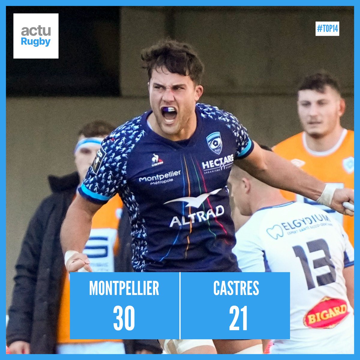 acturugby's tweet image. Deuxième victoire de la saison pour le MHR, la troisième consécutive en incluant la Challenge Cup !
#Top14 #MHRCO