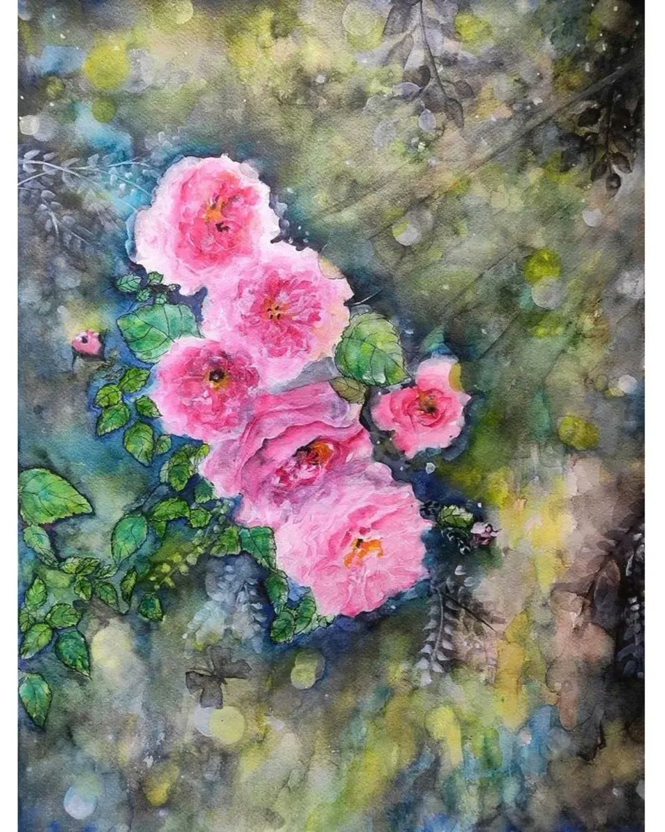 Commissioned artwork. Watercolour on paper. 22 inches x 28 inches.

#art #flower #rose #watercolor