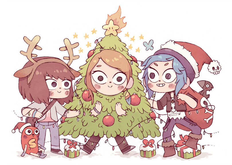 On the first day of Christmas my true love gave to me... one Hawt Dawg Man, one antler Max, one Santa Chloe, and a Rachel Christmas tree! 🎵 We'd love to see how you have been decorating for Christmas! This amazing piece of fan art is by @bispabispa