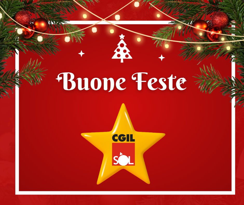 CgilSol's tweet image. 🟥SOL CGIL augura a tutt* Buone Feste 🎄
#solcgil #BuoneFeste