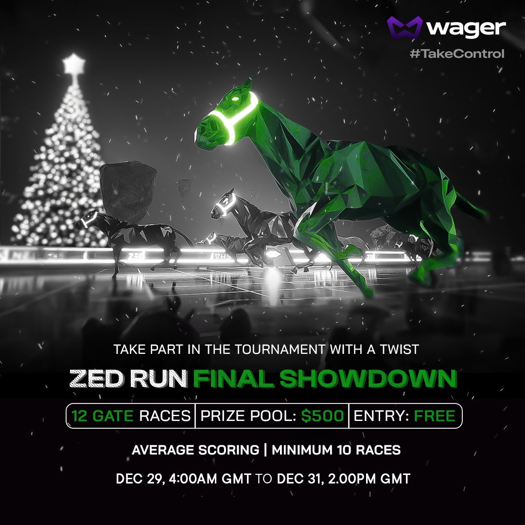 gameongamp's tweet image. No one should be last, the last few days of the year! 🏇🏇 So join our @zed_run tourney for a Final Showdown, where coming in LAST gives you the ultimate win 🏆
Register now 👉 auranft.co/tournaments/07…

12g races, Free entry to tourney
💰: $500

#Zedrun #Web3Tournaments #Web3Games