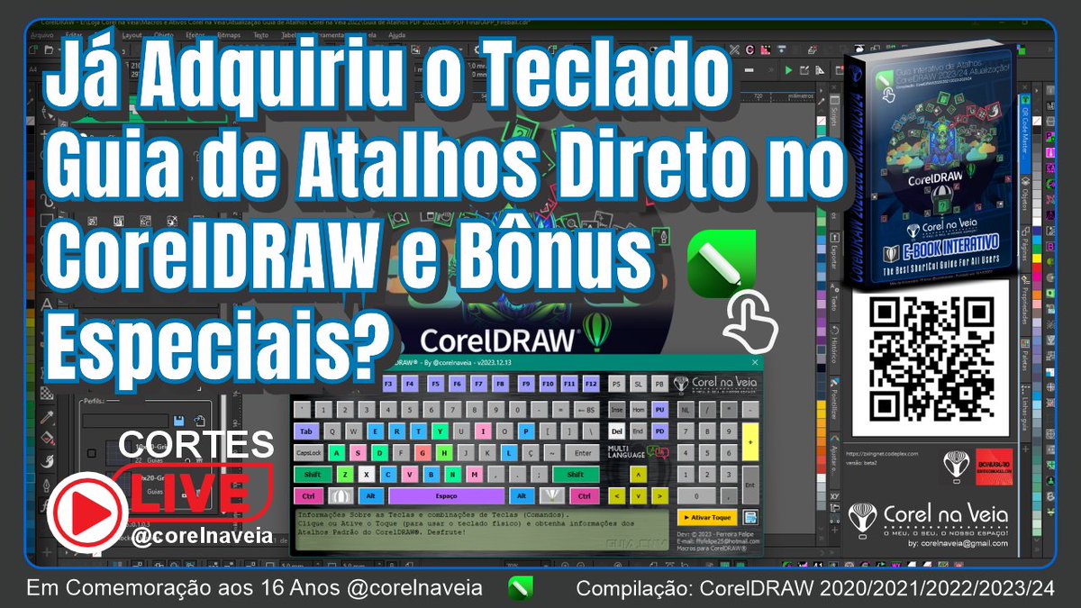 CorelnaVeia's tweet image. youtu.be/ZNUPzt55vbM Já Adquiriu o #Teclado #Guia de #Atalhos Direto no #CorelDRAW e #Bônus Especiais (#corte da #Live de #Antecipação de #Lançamento) do #CorelnaVeia , agora está na #Versão #HiTec Direto no #CorelDRAW2022 / 2023 - O Melhor #GuiadeAtalhosdoMundo!