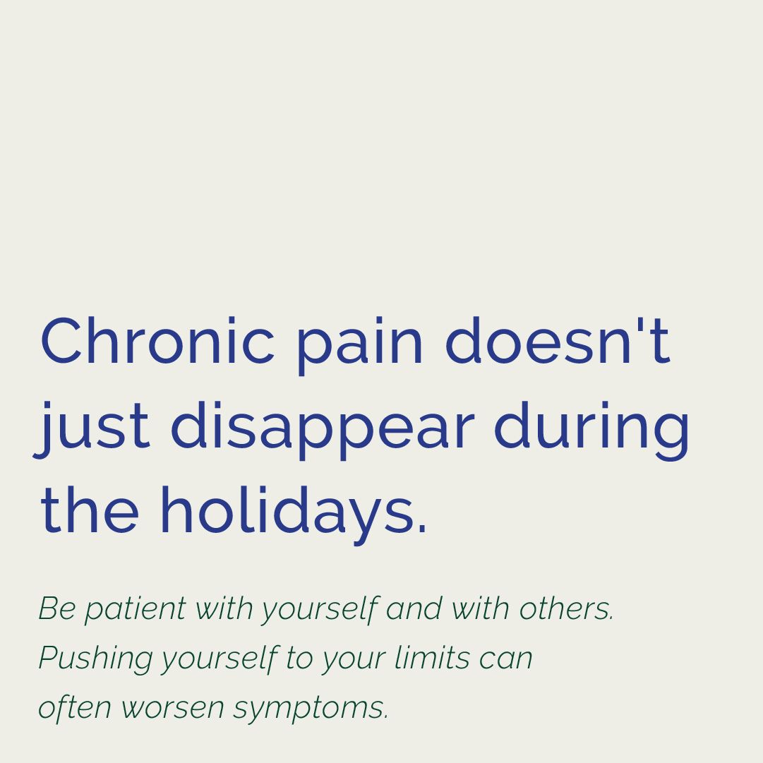 Trying to navigate through family gatherings, social events, and all the hustle and bustle can take a toll on both physical and mental well-being.

#excellenceinpaineducation #painab #painsocietyofalberta  #spoonielife #chronicpainawarenes #christmaswithchronicpain