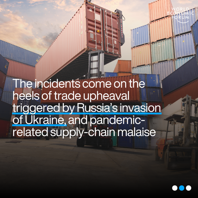 wef's tweet photo. Will a regional #conflict re-tangle global supply chains?

Attacks on #trade routes in the Red Sea have raised concerns about commercial supply chains. An expert explains why local conflicts are having an increasingly global impact.

https://t.co/TpAkBN4ykZ