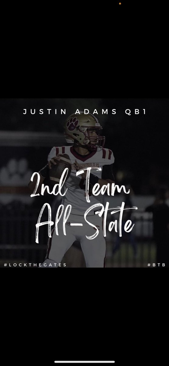 Blessed to be selected for 2nd team All-State!🖤
